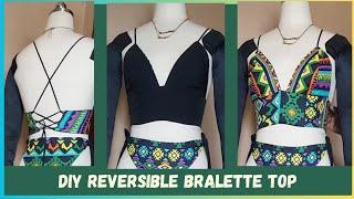 This Lace-Up Bralette is a Game Changer | How To Sew a Reversible Bralette | DIY Bra