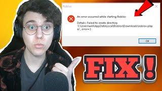 How To Fix Roblox Has Failed To Create Directory Error=3