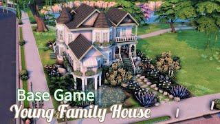 Base Game ‍‍‍Young Family House | SPEED BUILD | NOCC | THE SIMS4 #thesims4 #thesims4building