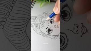 Cute Mahadev Ji Outline Drawing ||Mahadev Ji drawing ||#shorts