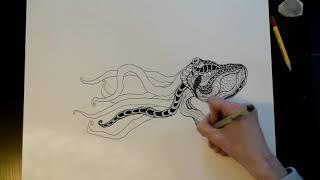 Drawing Video of an octopus | Joeke van der Meer