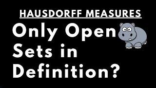 Hausdorff measure through closed, open coverings