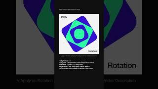 AE.Expression 001 // delay.Rotation