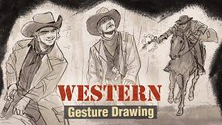 Gesture Drawing #70 - Western (Sketch with me)