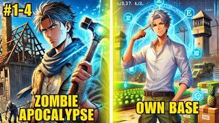 #1-2 ZOMBIE APOCALYPSE - HE'S BUILDING HIS OWN BASE | Manhwa Recap