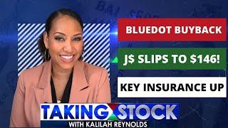 TAKING STOCK - BLUEDOT BUYBACK, J$ AT $146, KEY INSURANCE UP 360%