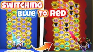 Switching Hive Colors in Beesmas 2024 Blue to BEST Red Hive! - Bee Swarm Simulator