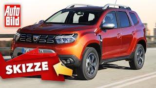 Dacia Duster Facelift (2021) | Frische-Kur für den Dacia Duster | Skizze