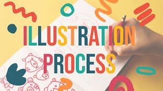 Illustration process | From sketch to digital illustration | Bear drawing