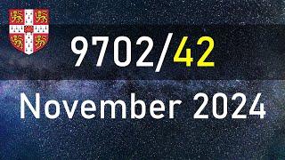 November 2024 Paper 42 | Cambridge A Level Physics 9702