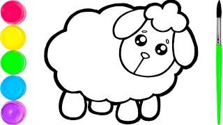 How to draw sheep for kids | Как нарисовать овцу | Qo'ylarni qanday chizish mumkin