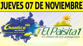 Resultados PAISITA y CHONTICO DIA del Jueves 7 de Noviembre de 2024  CHANCE 