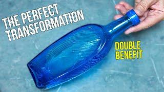 What I did with this bottle will amaze you with the result! Incredible glass bottle transformation