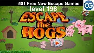 [Walkthrough] 501 Free New Escape Games level 198 - Escape the hogs - Complete Game