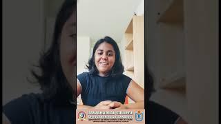 Ms.SREEDATHA,AERONAUTICAL ENG.(2017 PASSOUT)from JCET, shares few words about the course and College