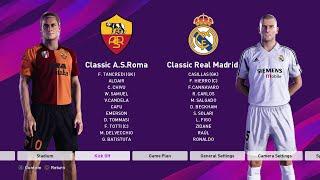 classic A.S. Roma vs classic Real Madrid pes 2020 (PS4)