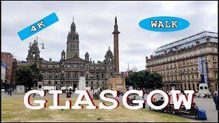 WALK IN SCOTLAND: GLASGOW WALK, City centre 4K