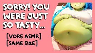 Your Cuddle Monster Eats You!  [F4A] [Vore ASMR] [Same Size] [Ear Licking] [Sleep Aid]