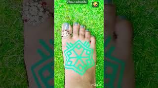 Simple Tape Feet Mehandi Design For Beginners 2025 # Tape Pair Mehandi Design # Shorts # Viral #