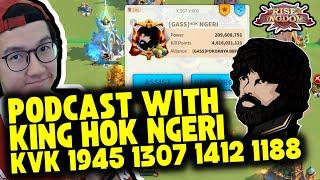 PODCAST DGN KING 1945 HOK NGERI KVK 1945 1412 vs 1307 1188 | Rise Of Kingdoms ROK Indonesia