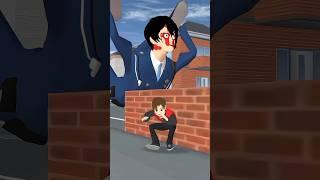 The giant police monster was on the road in search of Yuta Aida #monster #sakuraschoolsimulator