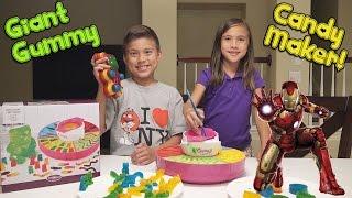 GIANT GUMMY CANDY MAKER! with Marvel Super Hero Gummies! MESSY FAIL!