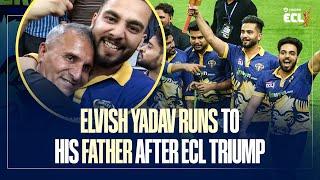 Elvish Yadav runs to his father after ECL triumph  | Haryanvi Hunters vs Lucknow Lions | ECLT10