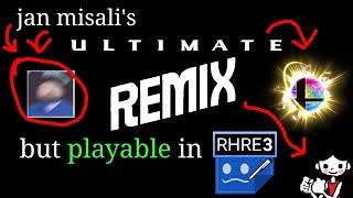 ultimate remix by jan misali but it's playable in rhre3 and has thematically relevant minigames