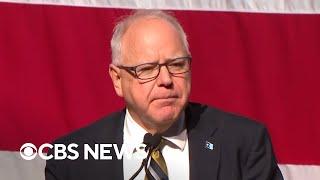 Gov. Tim Walz speaks publicly for first time since 2024 election loss