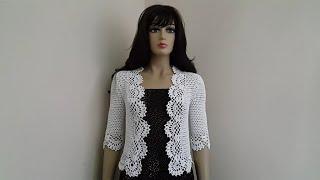 How to crochet a sleeved bolero ( 2/2 )