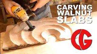 Carving Walnut Wood Slabs - Art, Sculpture