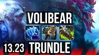 VOLI vs TRUNDLE (TOP) | 6 solo kills, 16/3/3, Godlike | KR Master | 13.23