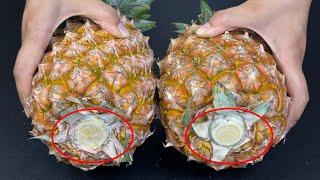 Sweet and Juicy Pineapple : The Secret Method Revealed by the Old Fruit Farmer， Life Hacks #tips