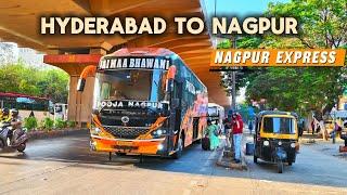 Hyderabad to Nagpur bus journey by Pooja Travels BS6 Sutlej AC Sleeper bus | Superfast Journey