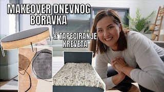 MAKEOVER DNEVNOG BORAVKA I TAPECIRANJE KREVETA | VLOG | mama 4 djece |