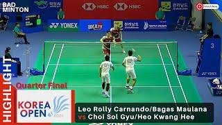 Leo Rolly Carnando and Bagas Maulana FACE OFF Choi Sol Gyu and Heo Kwang Hee in Korea Open 2024!