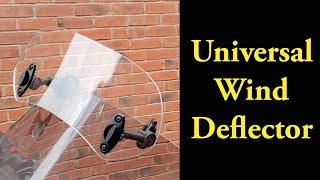 Motorcycle Universal Windshield Wind Deflector Review & Install