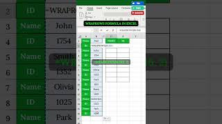 WRAPROWS Function : Turn Messy Columns into Neat Rows! #exceltips