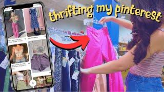 thrift with me using my PINTEREST BOARD! 