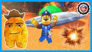 Paw Patrol Roblox GEDAGEDAGO COWBOY PRISON RUN!! (Obby) 汪汪隊立大功越獄搞笑雞塊臉- 機械方塊