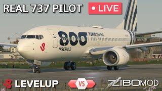 Level UP 737-800 NG / ZIBO MOD Comparison | REAL 737 Pilot LIVE | X-Plane 11