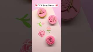 DIY Rose Stamp  Easy Handmade Flower Stamp Craft / How to Make Cute Stationery #diy