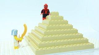 Spiderman LEGO Brick Building Pyramid Animation Video