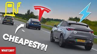 Tesla vs Electric car vs Hybrid review – 1000-mile test! Which is REALLY cheapest? | What Car?