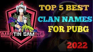 Top 5 Clan names for pubg | Pubg best Clan names|best pubg squad name idea|pubg clan names in 2022