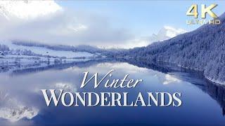 Enchanting Winter Wonderlands ️ 4K Snowy Winter Scenery with Beautiful Piano Music