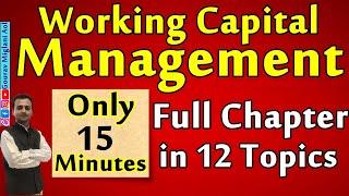 Management of Working Capital | Working Capital Management | Full Chapter