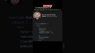 Stop using Div for Clickable Elements #coding #learn #techlearn #pythonanddjangofulstackwebdeveloper