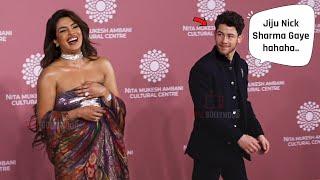 Jiju Sharma Gaye - Priyanka Chopra with hubby Nick Jonas HILARIOUS MASTI at Ambani's NMACC Launch