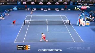 Djokovic vs.  Stanislas Wawrinka HIGHLIGHTS Australian Open 2014 Quarter Final TRUE HD